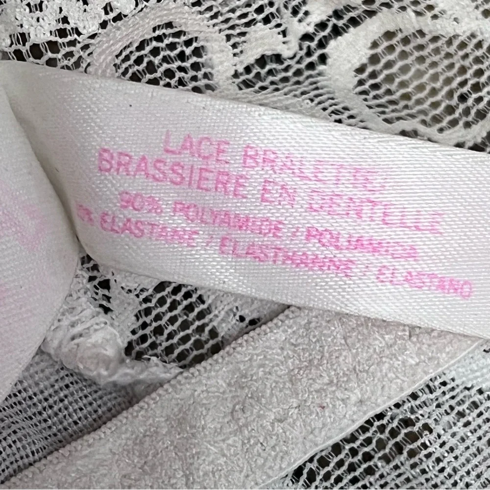 PINK Victoria’s Secret White Lace Bralette M (A–C) | Coquette Angelcore Preppy - Picture 7 of 10